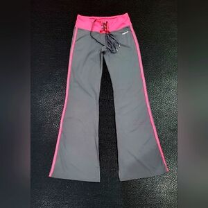 Bebe Sport Logo Grafite/Rouge Lace-up Pants - Size XS/S.